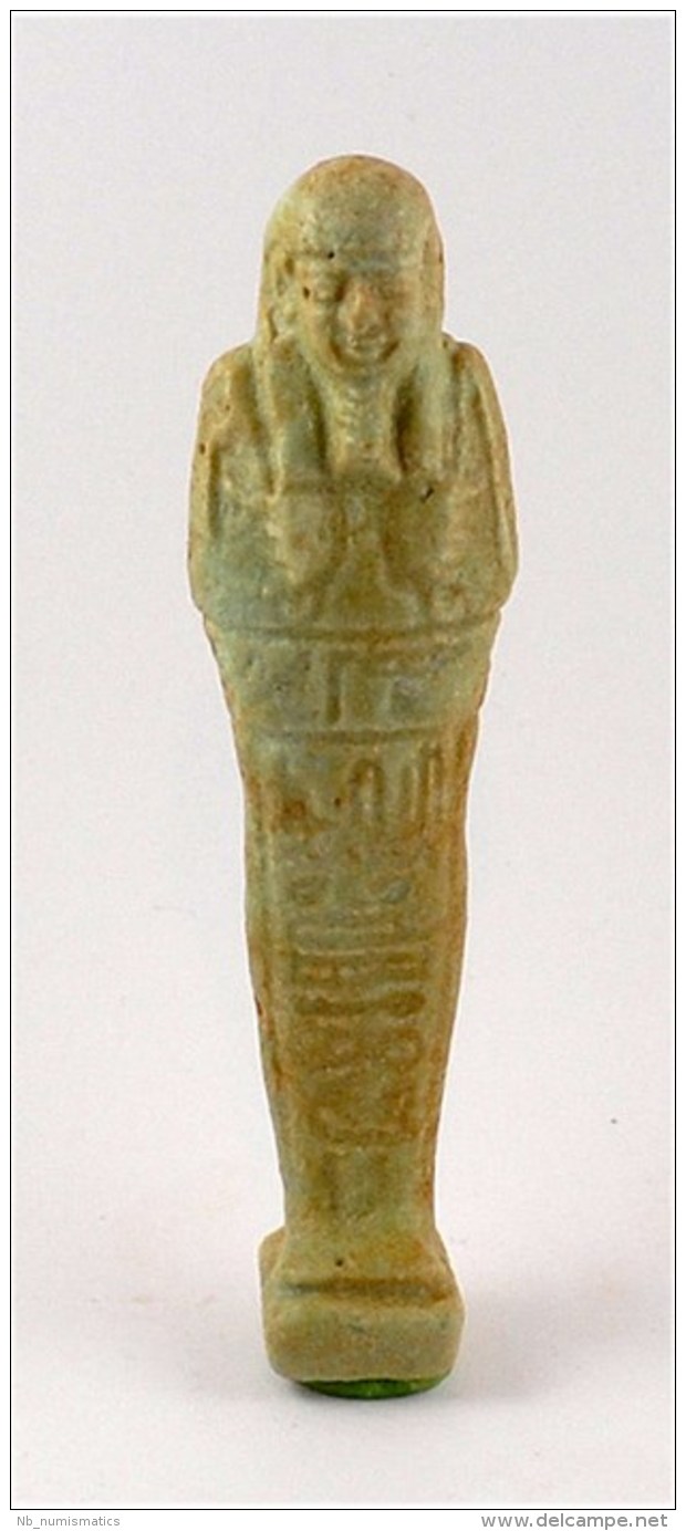 Egypt Late Period 27/30th Dynasty Faience Ushabti Of Hor-pen-set - Archéologie