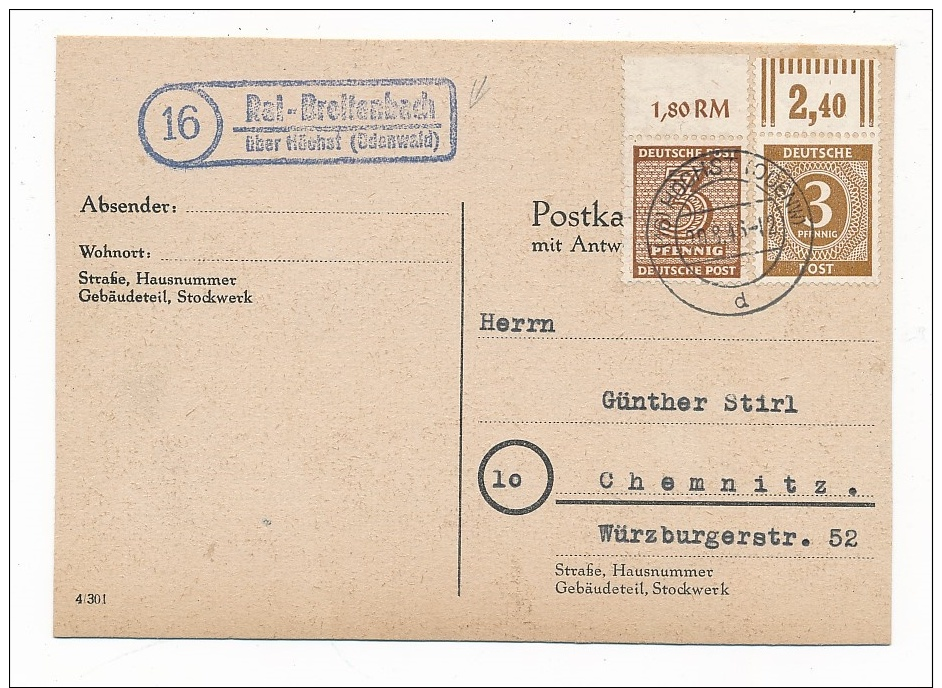 Landpost-Stempel Beleg-  Breitenbach   ( G4411   ) Siehe Foto - Sonstige & Ohne Zuordnung