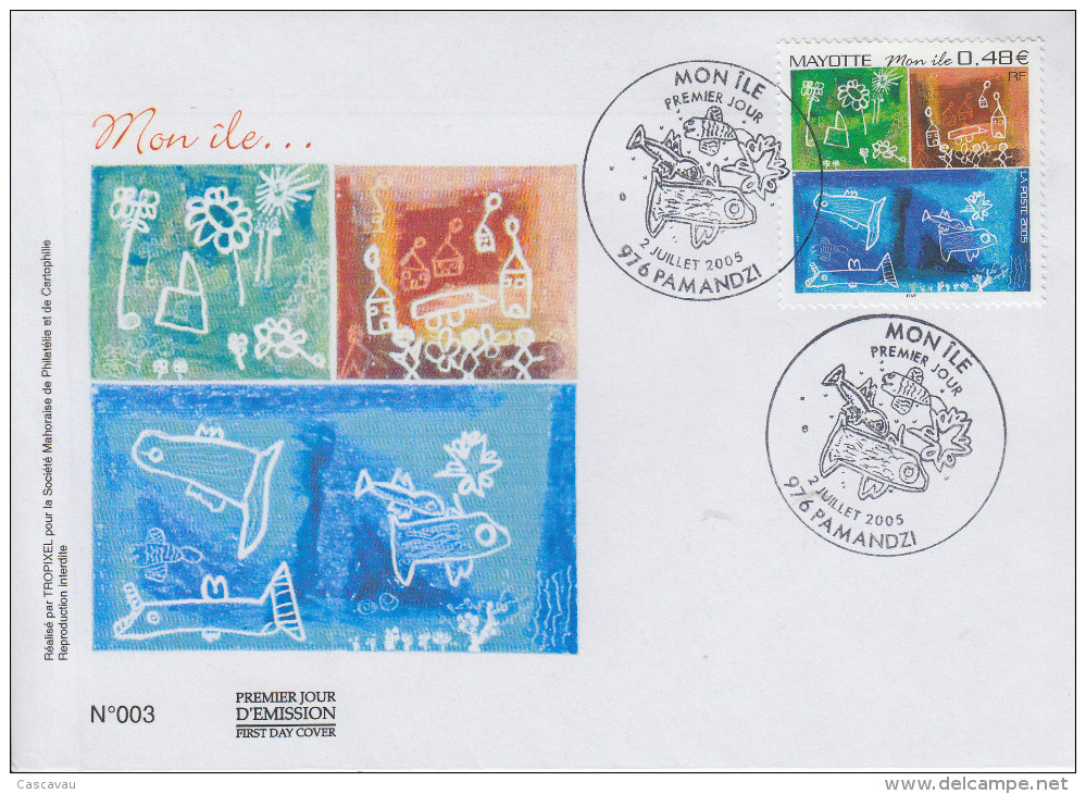 Enveloppe  FDC  1er  Jour    MAYOTTE   Mon  ILE  PAPMANDZI   2005 - Other & Unclassified