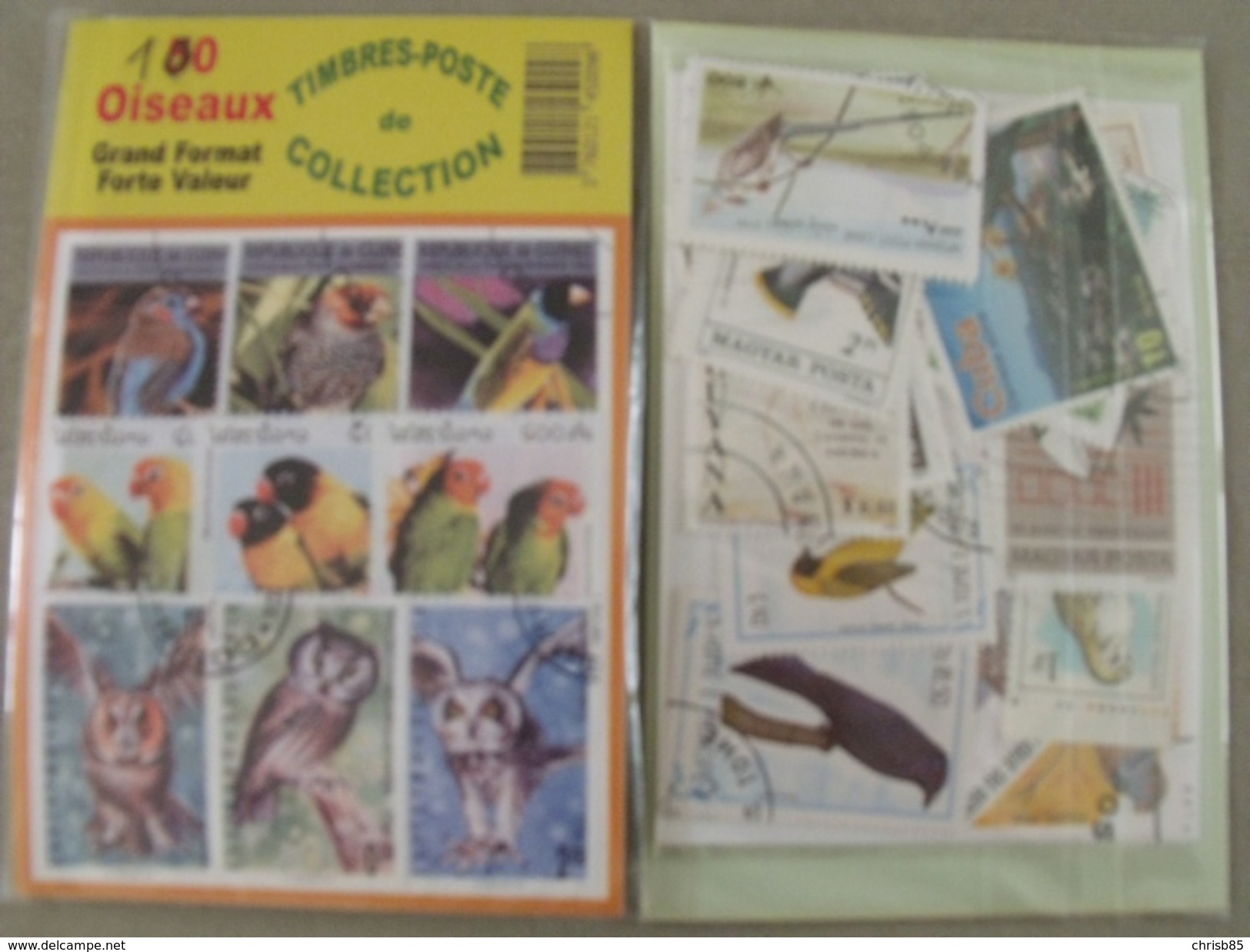 LOT 100 TIMBRES GRANDS FORMATS DIFFERENTS OISEAUX - Andere & Zonder Classificatie