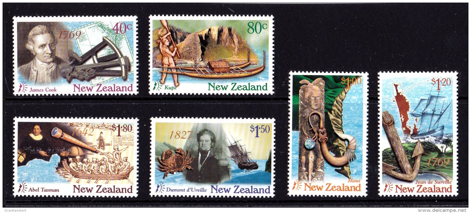 New Zealand 1997 Discoverers - Explorers Set Of 6 MNH - Unused Stamps