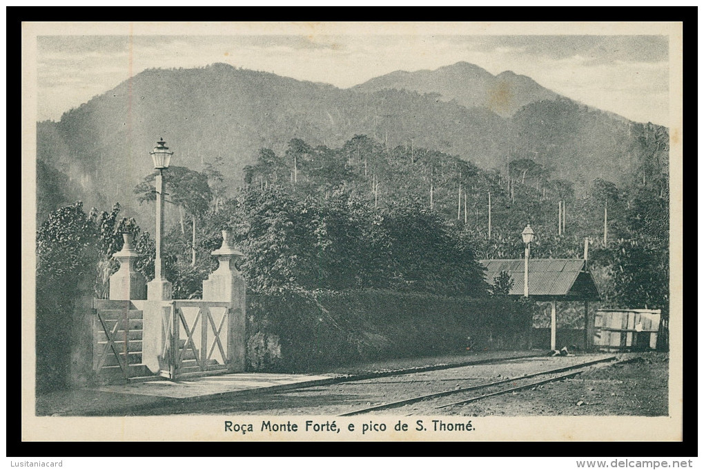 SÃO TOMÉ E PRÍNCIPE - Roça Monte Forté, E Pico De S.Thomé Carte Postale - Sao Tome Et Principe