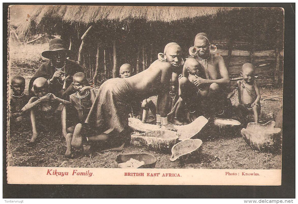 British East Africa. Kikuyu Family. Stamped Mombasa 1919 - Kenia