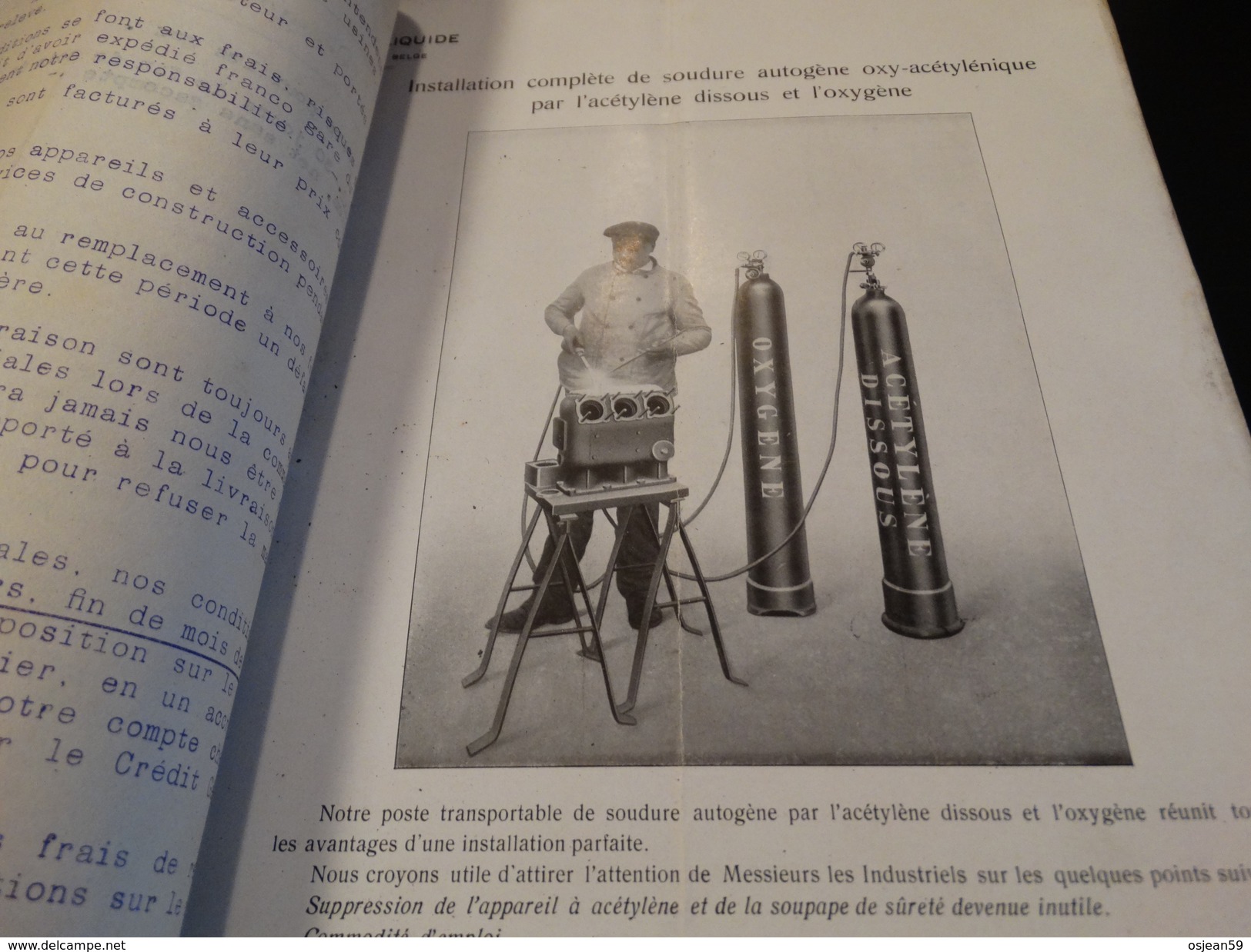 Devis Pour Une Installation De Soudure Autogène à L'oxygène.-1924- - Matériel Et Accessoires