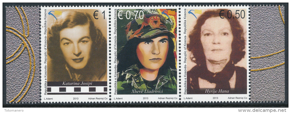 REPUBLIC OF KOSOVO 2013 "Kosova Renowned Women" Set Of 3v** - Kosovo