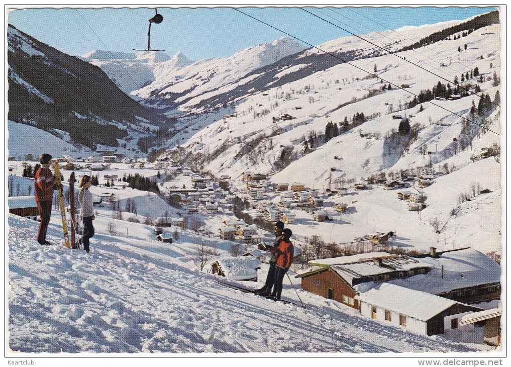 Hinterglemm : Mitteregglift Mit Talschluß , 1100 M  - 2000 M -  (Salzburg, Österreich) - Saalbach