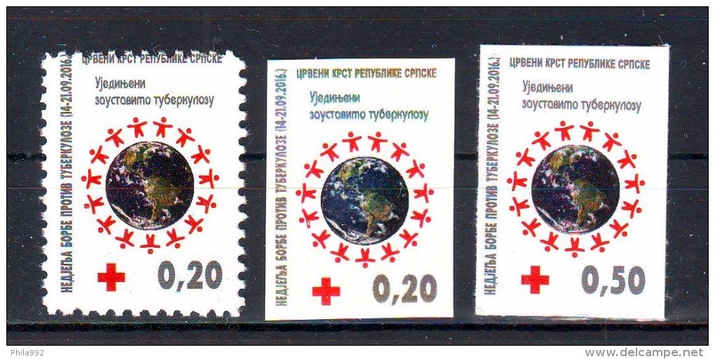 BiH Republic Srpska 2016 Y Red Cross Charity Stamps Tuberculosis MNH - Bosnien-Herzegowina