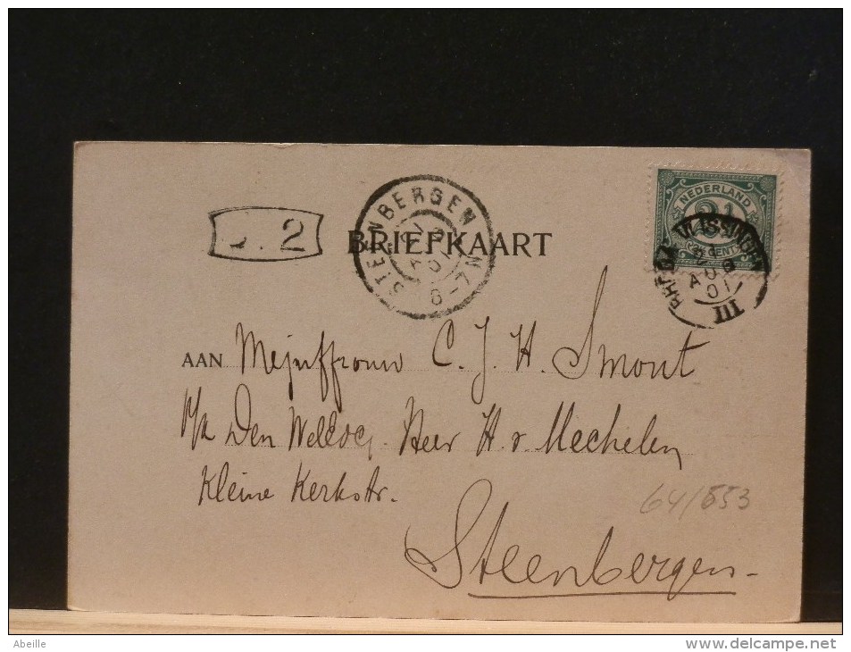 64/653      CP BRIEFKAART VAN TEN HAAG 1901 - Brieven En Documenten