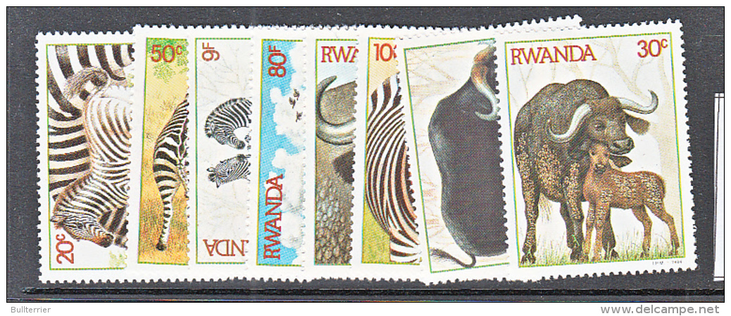 WILDLIFE- RWANDA - 1984- AFRICAN WILDLIFE  SET OF 8 MINT NEVER HINGED - Other & Unclassified