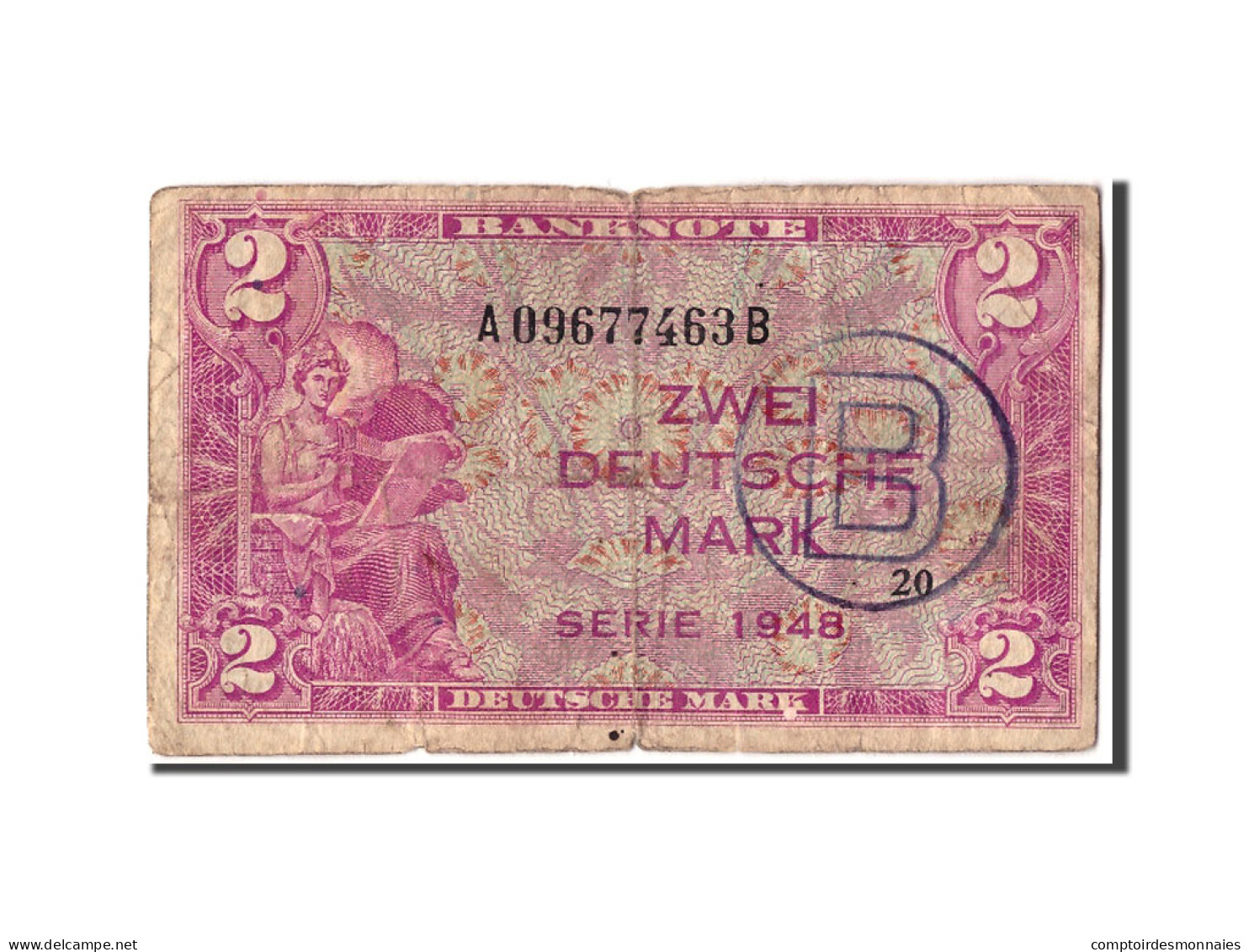 Billet, République Fédérale Allemande, 2 Deutsche Mark, 1948, KM:3b, B - Autres & Non Classés