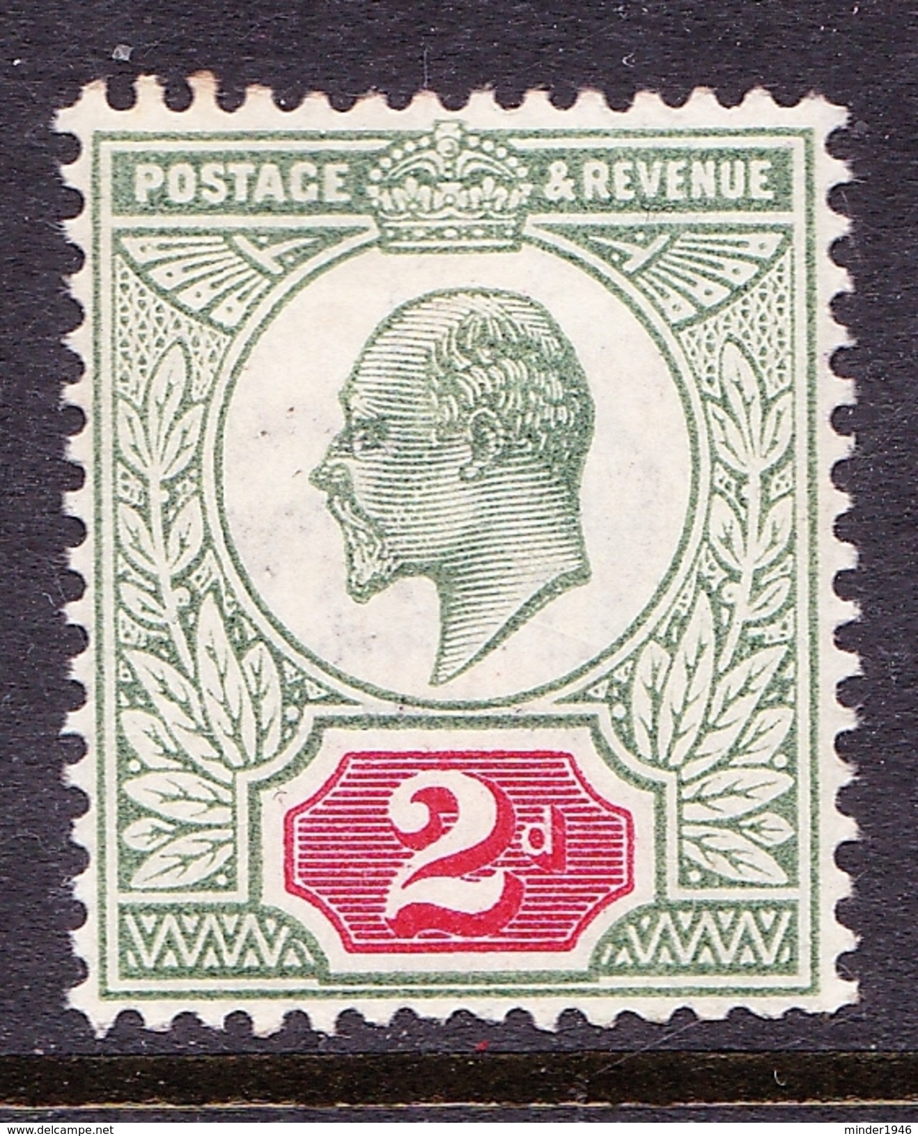 GREAT BRITAIN 1906 KEDVII 2 D Pale Grey Greene & Carmine Red SG227 MH - Unused Stamps