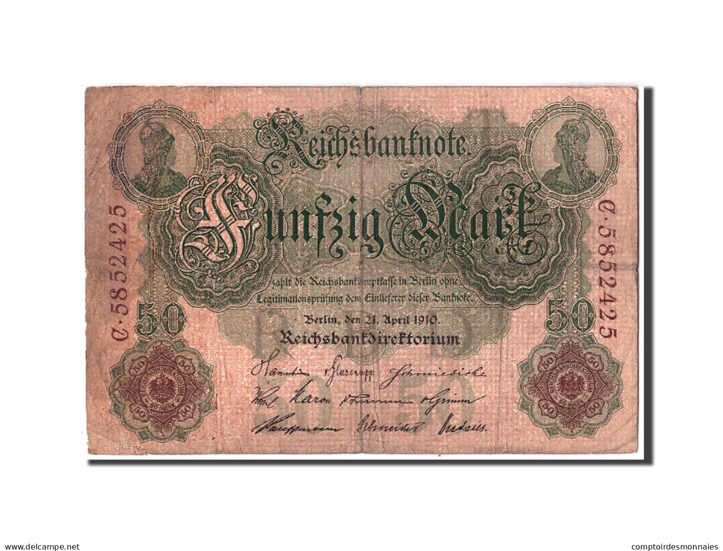 Billet, Allemagne, 50 Mark, 1910, 1910-04-21, KM:41, B - 50 Mark