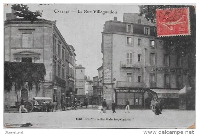 CPA TARN Circulé CASTRES Rue - Carmaux