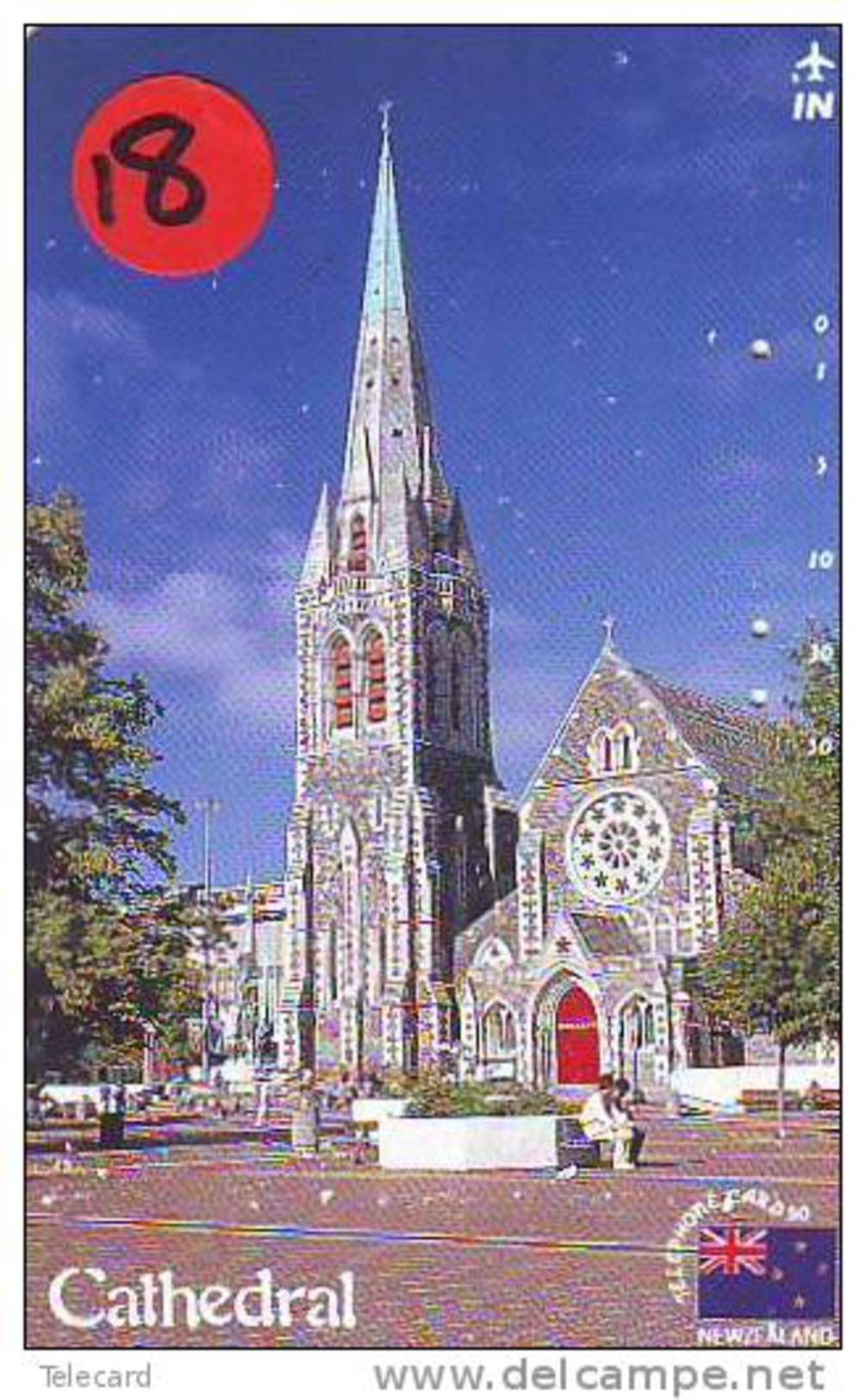 Télécarte Nouvelle-Zélande Sur JAPON (18) CATHEDRAL  Telefonkarte - Phonecard  NEW ZEALAND Related - Japan - Landscapes