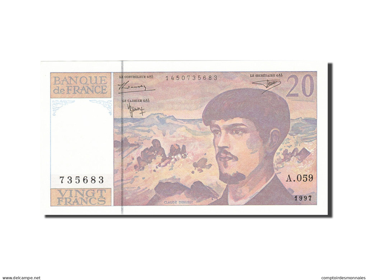 Billet, France, 20 Francs, 1980, 1997, SPL, Fayette:66 Ter.2, KM:151i - 20 F 1980-1997 ''Debussy''