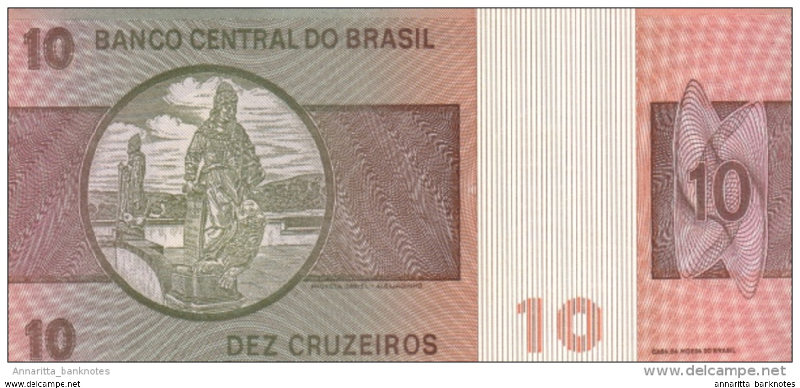 Brazil 10 Cruzeiros ND (1980), UNC, P-193d, BR814d - Brazil