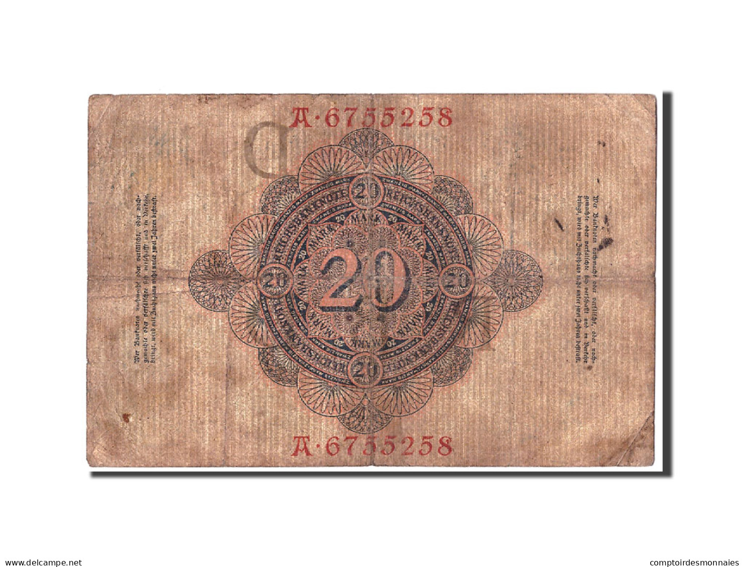 Billet, Allemagne, 20 Mark, 1908, 1908-02-07, KM:31, B - 20 Mark