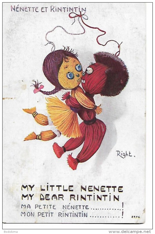 Right    -      Nénette Et  Rintintin       " Ma  Petite  Nénette ......! "    "  Mon  Petit  Rintintin  !  " - Autres & Non Classés