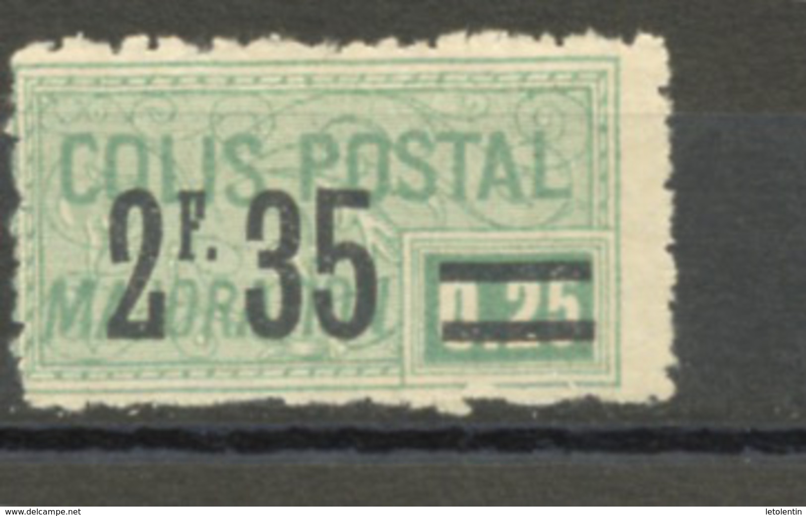 FRANCE -  COLIS POSTAUX 1918 - 2,35/0,25 VERT -  Yt  N° 44* - Mint/Hinged