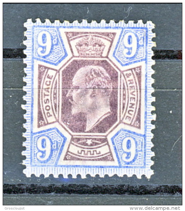 UK Edward VII 1902 N. 115 - 9 Penny Razzurro E Viola MLH Cat. € 180 - Non Classificati