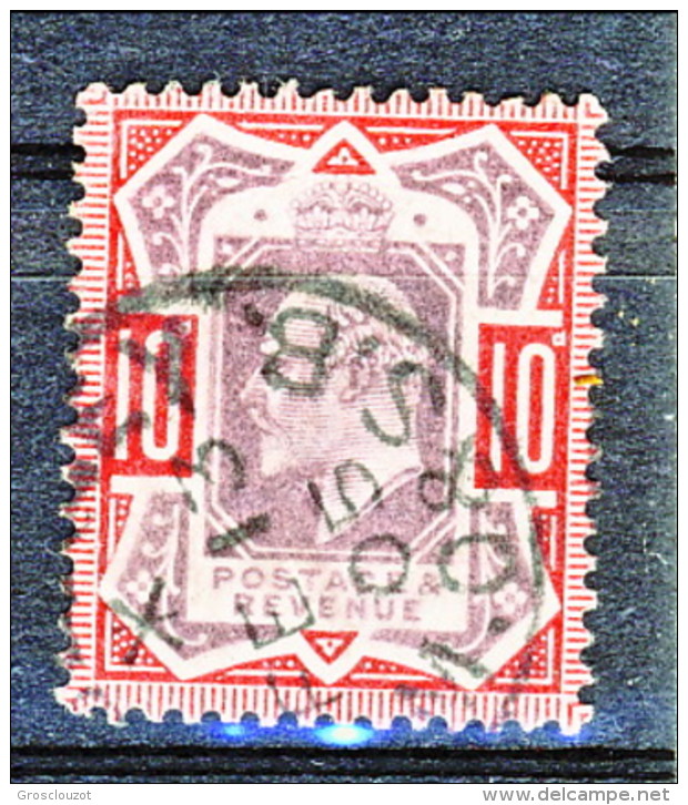 UK Edward VII 1902 N. 116 - 10 Penny Rosso E Bruno Usato Cat. € 40 - Zonder Classificatie