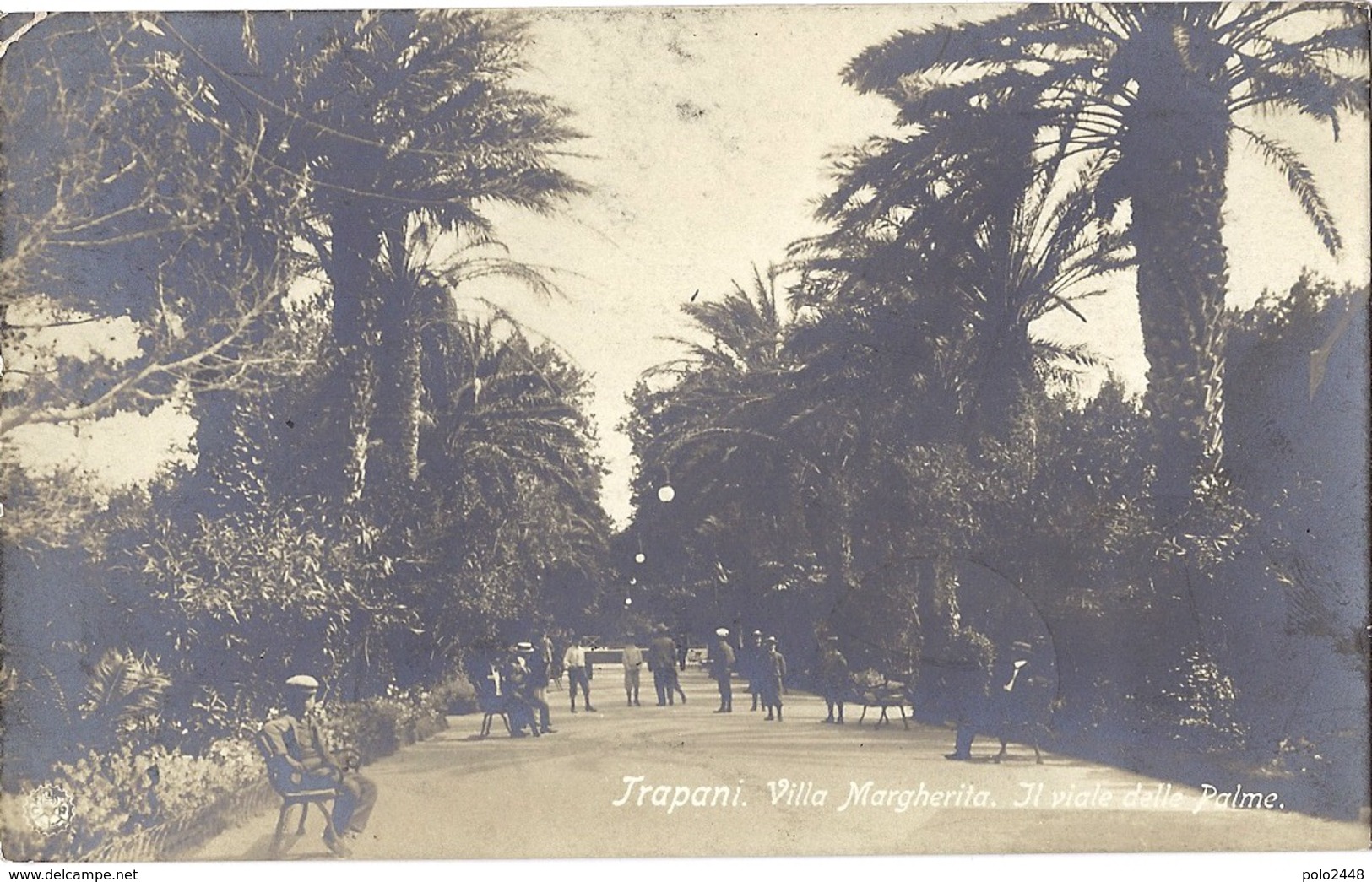 CPA - Trapani - Villa Margherita -il Viale Dalle Palme ( En L'état ) - Trapani