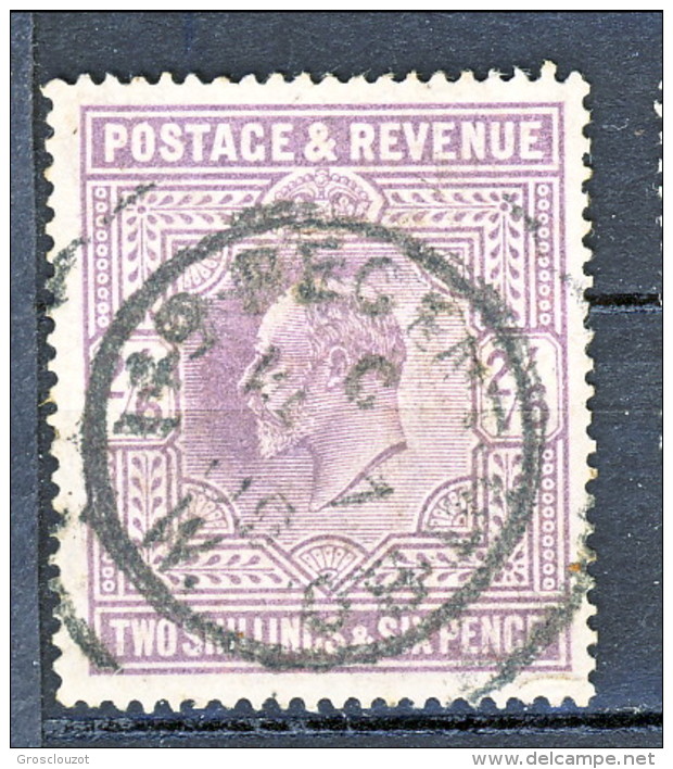 UK Edward VII 1902 N. 118 - 2,5 Scellini Violetto PERFIN Usato Cat. € 90 - Ohne Zuordnung