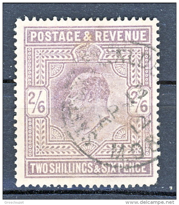 UK Edward VII 1902 N. 118 - 2,5 Scellini Violetto PERFIN Usato Cat. € 90 - Zonder Classificatie