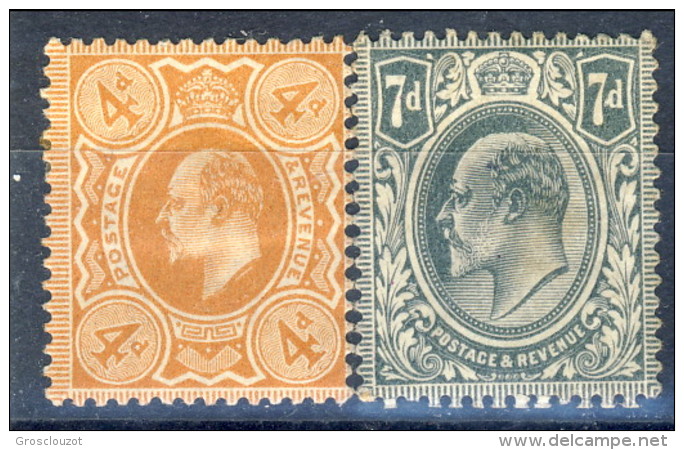 UK Edward VII 1909-10 Edoardo VII Serie N. 122-123 MH Cat. € 18 - Non Classificati