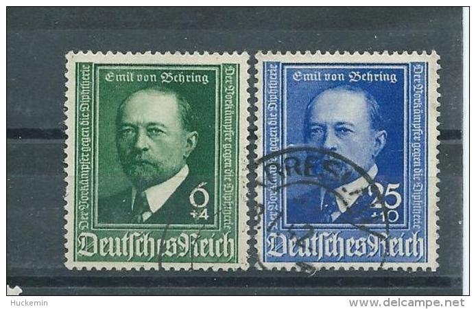 Deutsches Reich  Mi 760 - 761  Emil Von Behring  Gestempelt - Gebruikt