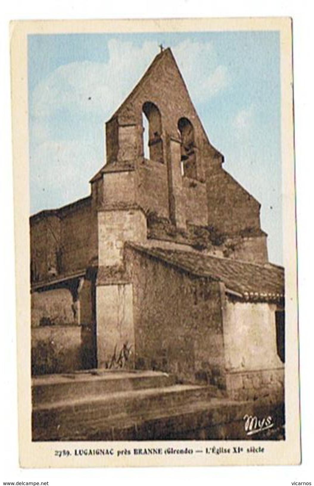 CPSM 33 LUGAIGNAC Pres Branne  L'église - Autres & Non Classés