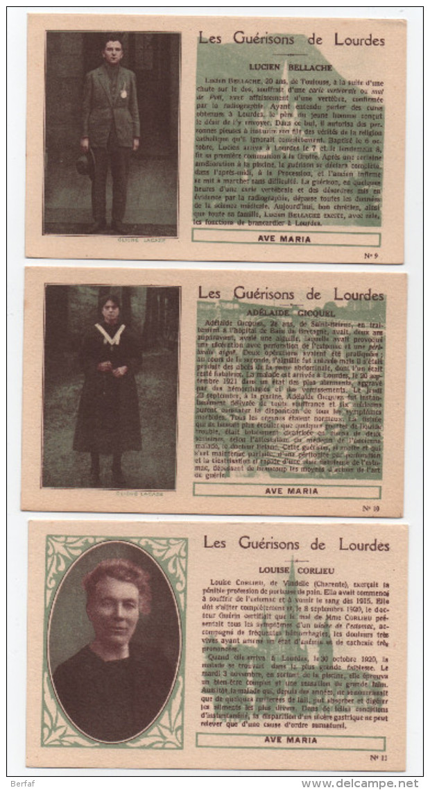 Guérisons De LOURDES - ( Hautes-Pyrénées. 65 ) - Série Complète De Dix Cartes ( Les 1 & 2 Mises Hors Vente). - Lourdes