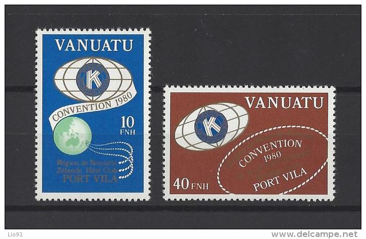 VANUATU . YT  613/614  Neuf **  Convention Du "Kiwanis International" De La Région De Nouvelle-Zélande à Port-Vila 1980 - Vanuatu (1980-...)