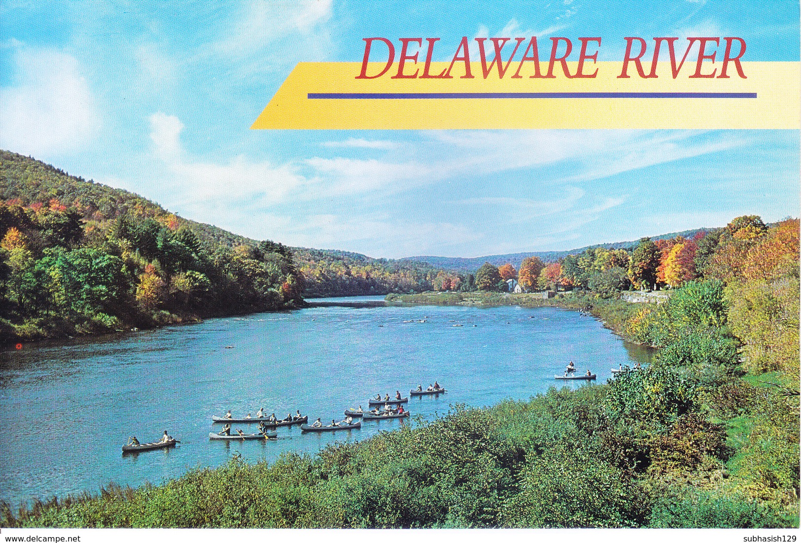 COLOUR PICTURE POST CARD PRINTED IN U.S.A., AMERICA - DELAWARE RIVER - NATURE, TOURISM THEME - Other & Unclassified