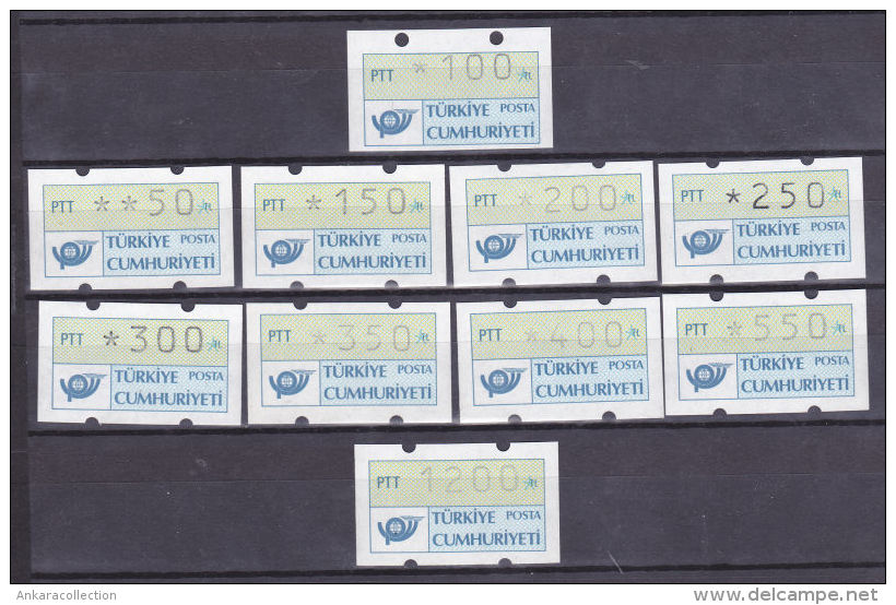 AC - TURKEY STAMP - GROUP II AUTOMATION STAMPS MNH - ERRORED 24 DECEMBER 1987 - Ungebraucht