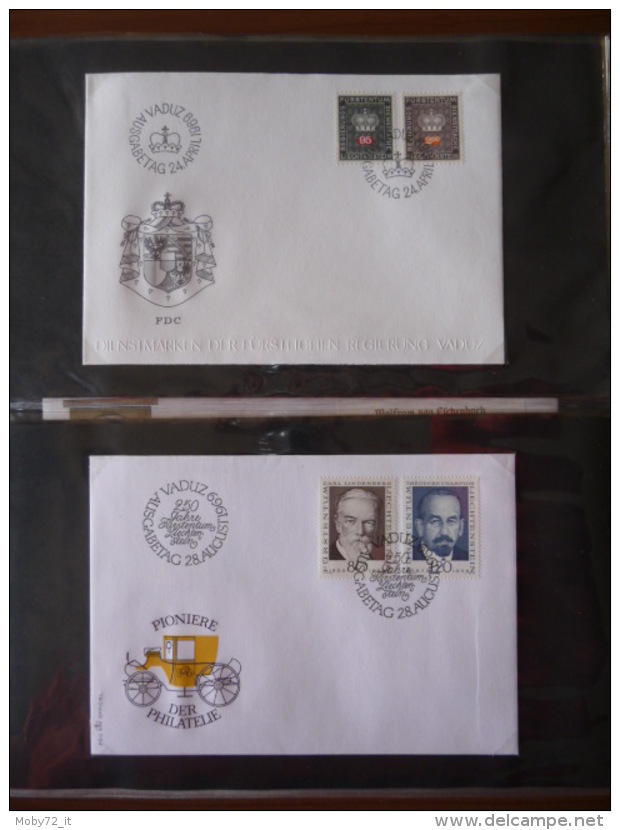 Collezione FDC Liechtenstein 1966/77 (m200)