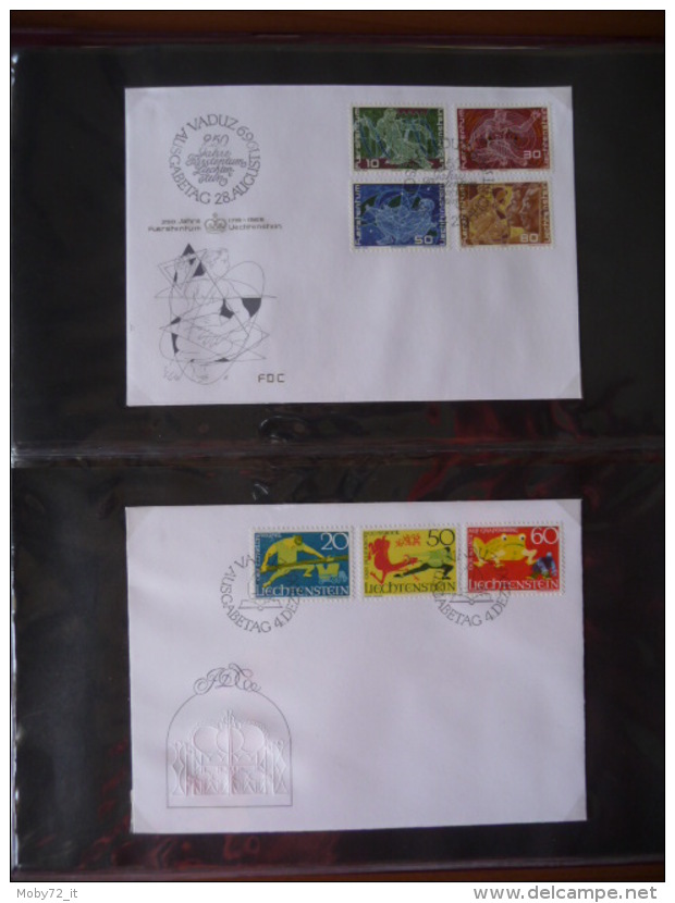 Collezione FDC Liechtenstein 1966/77 (m200)