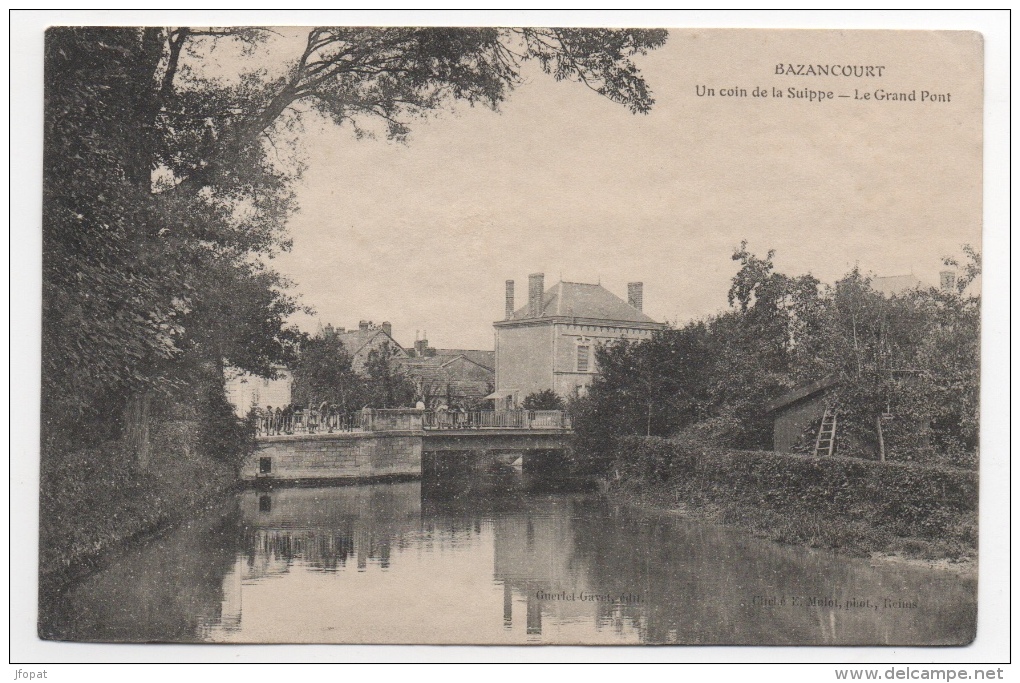 51 MARNE - BAZANCOURT Un Coin De La Suippe, Le Grand Pont - Bazancourt