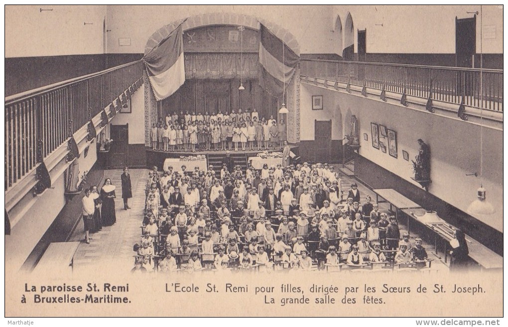 La Paroisse St. Remi à Bruxelles-Maritime-L´Ecole St. Remi Pour Filles.. La Grande Salle Des Fêtes - St-Jans-Molenbeek - Molenbeek-St-Jean