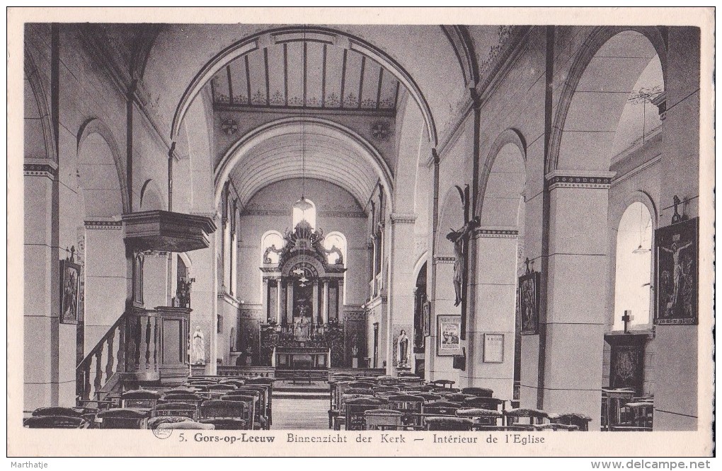 5 - Gors-op-Leeuw - Binnenzicht Der Kerk - Intérieur De L´Eglise - Borgloon