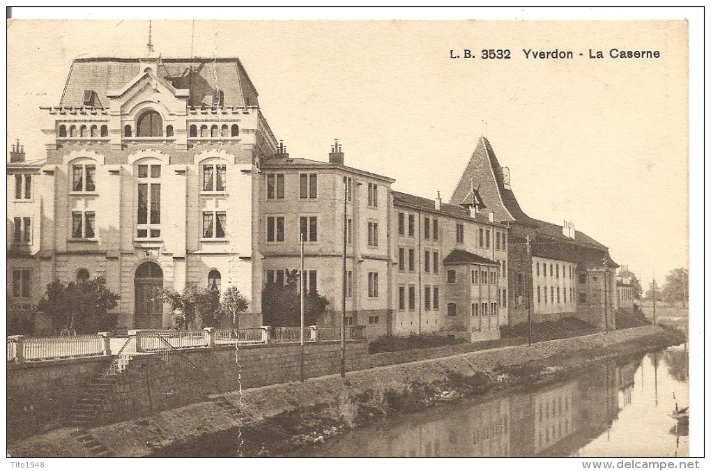 Schweiz, 1914, Yverdon-La Caserne Nach Steffisburg, Senkrechter Knick!, Siehe Scans! - Steffisburg