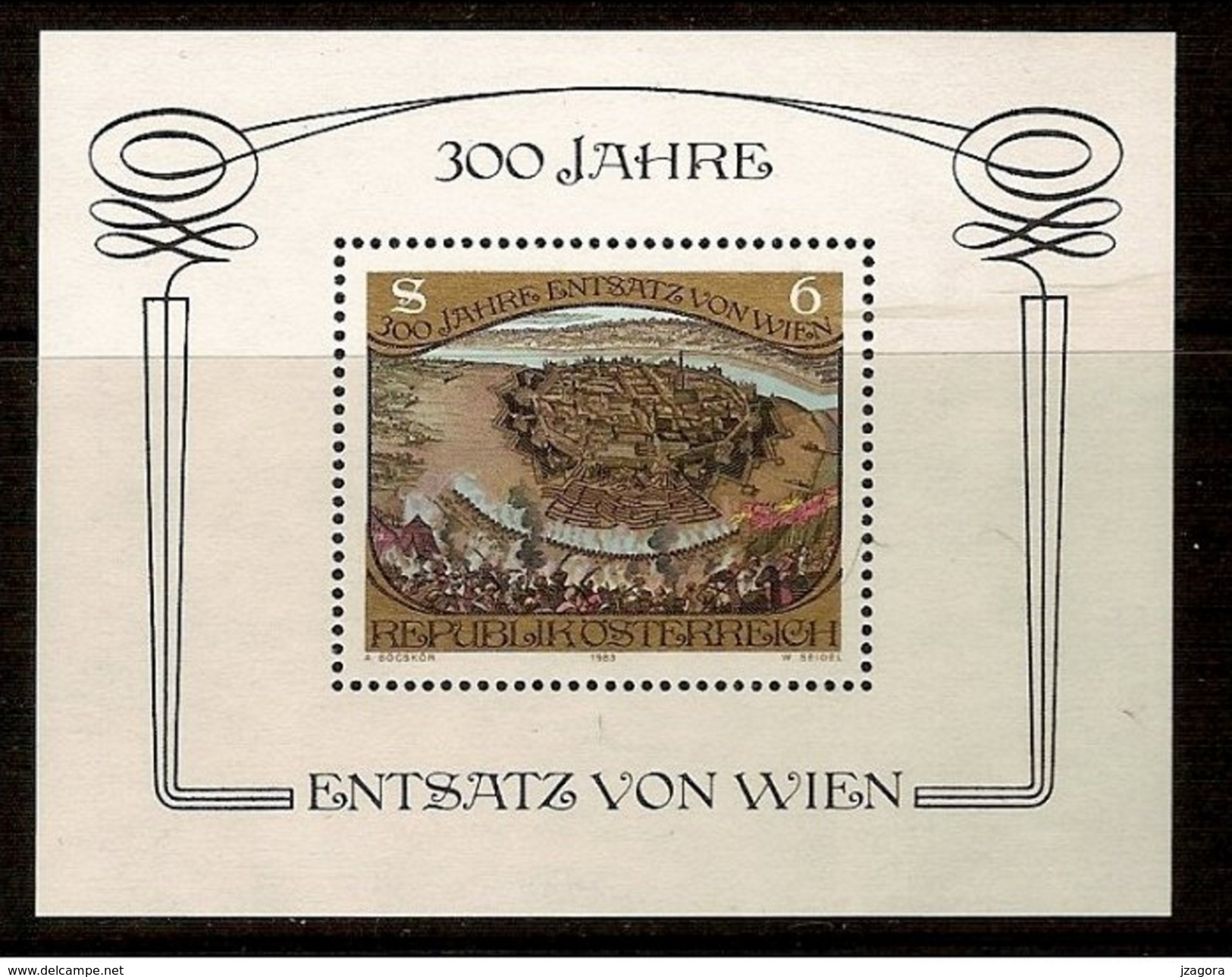 HISTORY 300 YEARS OF BATTLE ON VIENNA  AUSTRIA ÖSTERREICH AUTRICHE 1983 MNH Army War Poland Turkey ENTSATS VON WIEN 1253 - Militaria