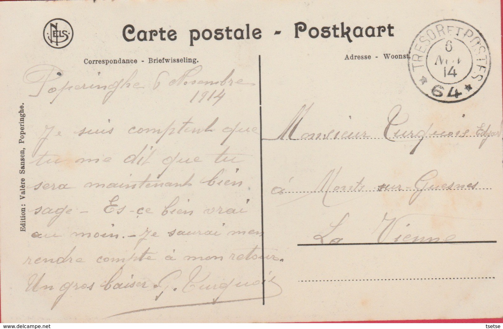 Poperinge - Statie ... Trein - 1914  ( Verso Zien ) - Poperinge