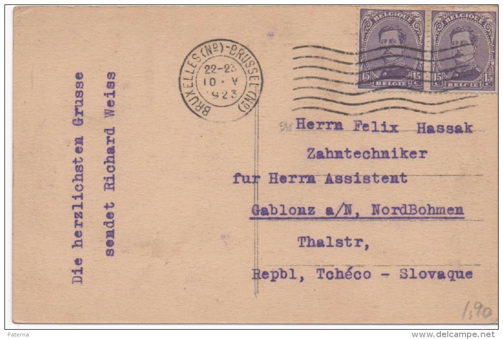 3089    Postal Belgica Bruxelles, Brussel 1923 - Cartas & Documentos