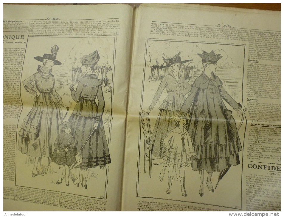 1916  LA MODE  Avec Son Dessin De Broderie Décalquable Au Fer Chaud  (broderie Anglaise,etc) - Schnittmuster