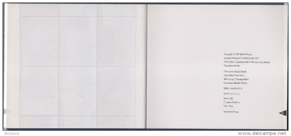 = Magritte Livret textes et 21 vignettes gommées neuves différentes (37 au total) sur 32 pages "stamps"