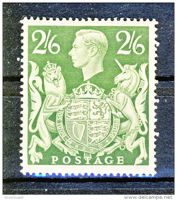 UK Giorgio VI 1942 N. 233 - 2,5 Scellini Verde MH - Non Classificati