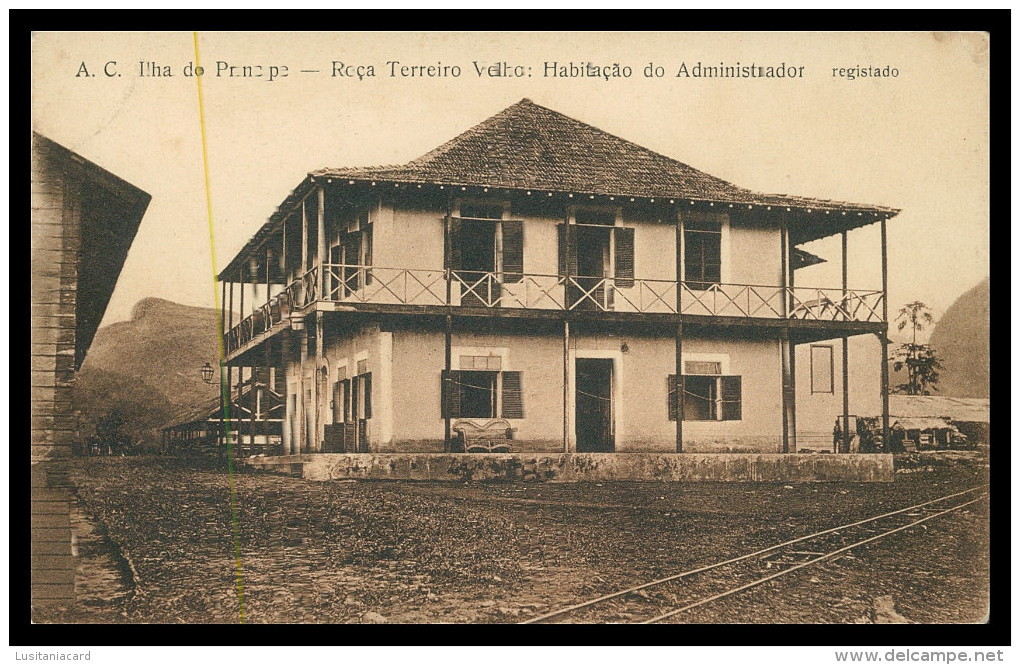 SÃO TOMÉ E PRÍNCIPE- A.C. Ilha Do Principe -Roça Terreiro Velho: Habitação Do Administrador.   Carte Postale - Sao Tome Et Principe