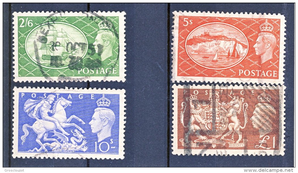 UK Giorgio VI 1951 Serie N. 256-259 Usati Catalogo € 36 - Zonder Classificatie