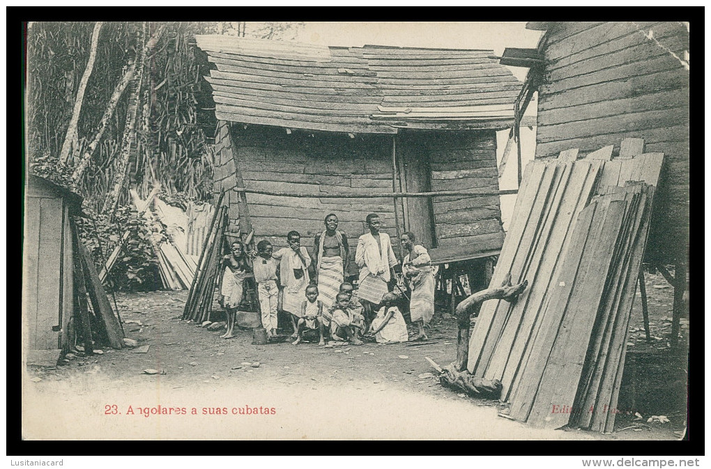 SÃO TOMÉ E PRÍNCIPE - Angolares E Suas Cubatas ( Ed. Casa Palangue)   Carte Postale - Sao Tome En Principe